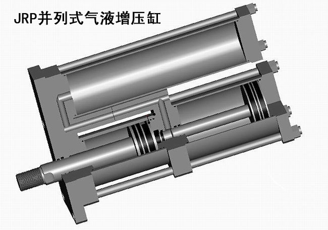 JRP并列式氣液增壓缸內部結構圖